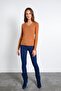 Seamless Ribbed Elastic Waist Knitwear Sweater - A. Brown - 4