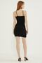 Women's Black Rope Strap Gathered Dilber Dress - 4
