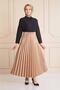 Leather Look Pleated Skirt, Special Day Shiny Skirt, Hijab Skirt