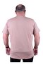 Large Size Crew Neck T-Shirt Tropical 23114 Beige - 2
