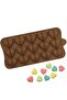 Silicone Diamond Heart Chocolate Mold 3D Candle Soap Cake Ice Mold 15 Piece Scented Stone Epoxy Mold - 2