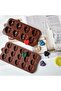 Silicone Diamond Heart Chocolate Mold 3D Candle Soap Cake Ice Mold 15 Piece Scented Stone Epoxy Mold - 6