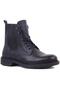 - Navy Blue Leather Lace-Up Men's Boots 102-3516-7457 - 2