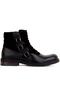 - Black Suede Leather Zippered Men's Boots 102-2750-61360