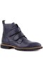 - Navy Blue Leather Velcro Eva Sole Men's Boots 102-3657-8-1155 - 2