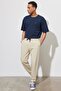 Standard Fit Regular Cut Pocketed Cotton Comfortable Sweatpants - 3