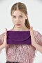 Purple Suede Evening Dress Portfolio Clutch Bag