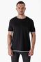 Men's Crew Neck Combination Detailed Cotton Thin Knitwear T-shirt Black 23s2005 - 2