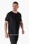 Men's Crew Neck Combination Detailed Cotton Thin Knitwear T-shirt Black 23s2005 - 3