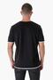 Men's Crew Neck Combination Detailed Cotton Thin Knitwear T-shirt Black 23s2005 - 4