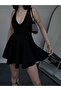 Mini Flounced Women's Dress with Shorts - 2