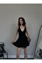 Mini Flounced Women's Dress with Shorts - 4