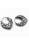 Gothic Antique Drop Model Large Snap Ring 316l Steel Men's Earrings - 3