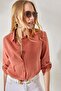 Women's Onion Shell Sleeve Folded Linen Shirt GML-19000825