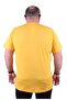 Large Size Crew Neck T-Shirt Tropical 23114 Yellow - 2