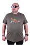 Large Size Crew Neck T-Shirt Wings 23112 Khaki