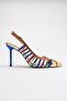 Gesto Gold Multi Women's Heeled Shoes - 6