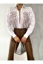 Patterned Sequin Embroidered White Color Shirt - 3