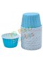 Muffin Cake Mold Pastel Blue Color 50 Pieces 50X39 - 3