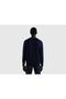 Men's Navy Blue Crew Neck Cotton Sweater - 4