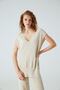 Palm Leaf Patterned Knitted Blouse