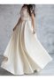 Women's White Wedding Wedding Promise Engagement Flared Satin Skirt - 2