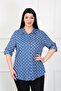 Women's Indigo Baklava Slice Cotton Viscose Shirt