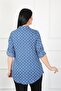 Women's Indigo Baklava Slice Cotton Viscose Shirt - 4