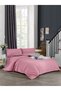 Easy Iron-100x200-Single Duvet Cover Set (grey Elastic Sheet+duvet cover+bed cover) Pink - 3