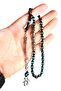 Men's Gift Letter Tasseled Amber Rosary, Named Rosary Claret Red Green - 2