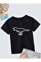 Unisex Comfortable Cotton Printed Black Children's T-shirt