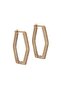 Bronze Rhombus Earrings With Stones