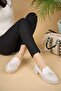 City Beige Patent Leather Tasseled Women's Loafers