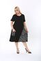 Cross Detailed Single Pocket Knee Length Short Sleeve Midi Length Stylish Summer Combed Cotton Dress - 4