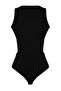 Siyah Aksesuarlı Pencere/Cut Out Detaylı Çıtçıtlı Örme Body TPRSS23BD00044 - 8