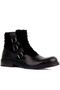 - Black Suede Leather Zippered Men's Boots 102-2750-61360 - 2