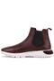 - Burgundy Leather Zipperless Men's Chelsea Boots 102-061-He958 - 3
