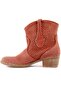 - Brick Color Leather Zipperless Women's Summer Boots 105-2596-Venus - 3