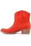 - Red Leather Zipperless Women's Summer Boots 105-2596-Venus - 3
