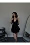 Mini Flounced Women's Dress with Shorts - 5