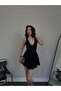 Mini Flounced Women's Dress with Shorts - 6