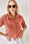 Women's Onion Shell Sleeve Folded Linen Shirt GML-19000825 - 2