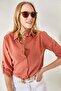 Women's Onion Shell Sleeve Folded Linen Shirt GML-19000825 - 5