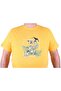 Large Size Crew Neck T-Shirt Tropical 23114 Yellow - 3