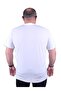 Men's Large Size Crew Neck T-Shirt Crazy 23116 White - 2