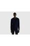 Men's Navy Blue Crew Neck Cotton Sweater - 8