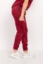 Light Burgundy Çağla Model Elite Lycra Judge Collar Snap Fastener Doctor Nurse Uniform Suit - 5