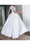 Women's Elegant White Slit Detailed Wedding, Engagement and Promise Satin A-line Pleated Skirt - 3
