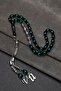 Men's Gift Letter Tasseled Amber Rosary, Named Rosary Claret Red Green - 5