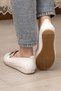 Orthopedic Daily Soft Women's Skin Perforated Buckle Ballerina Shoes - 3